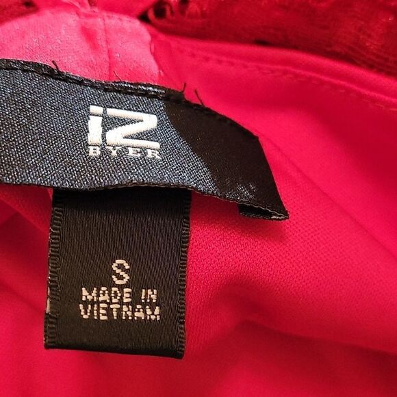 BRAND NEW IZ BYER LONG SLEEVES RED LACE MINI DRESS - Picture 11 of 14